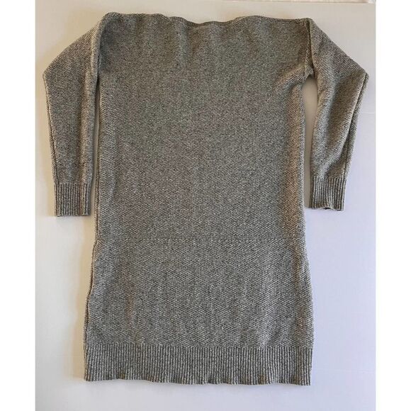 Club Monaco Italian Yarn Wool Silk Grey Long Sleeve Sweater Dress Size Medium - Picture 11 of 13